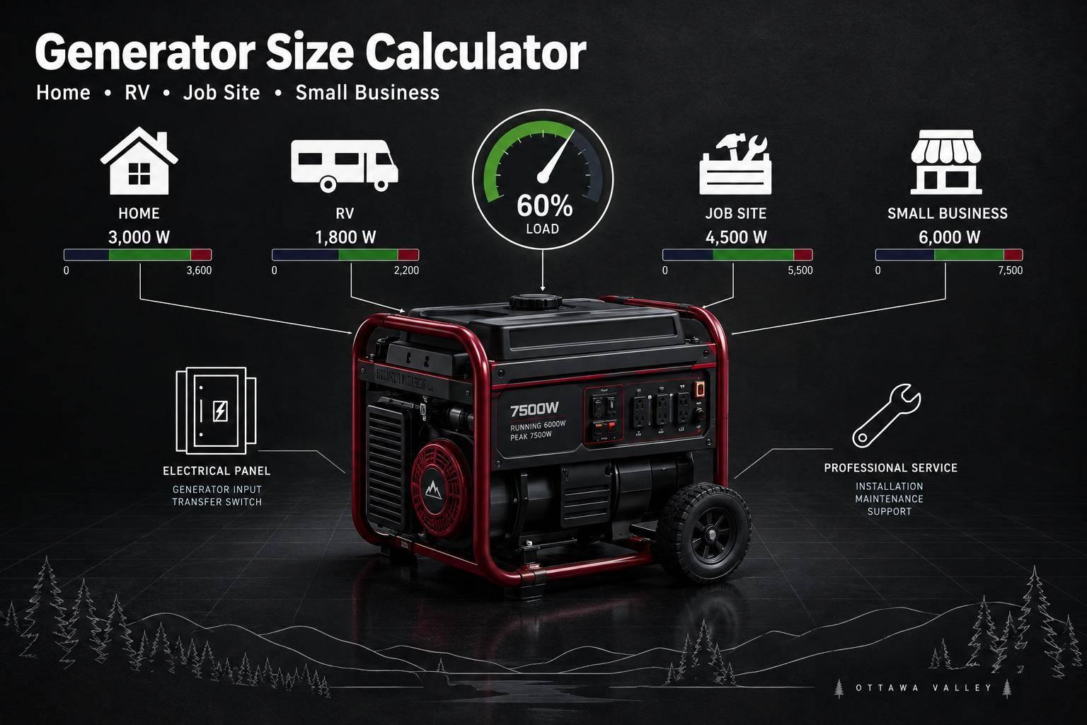 Generator Size Calculator